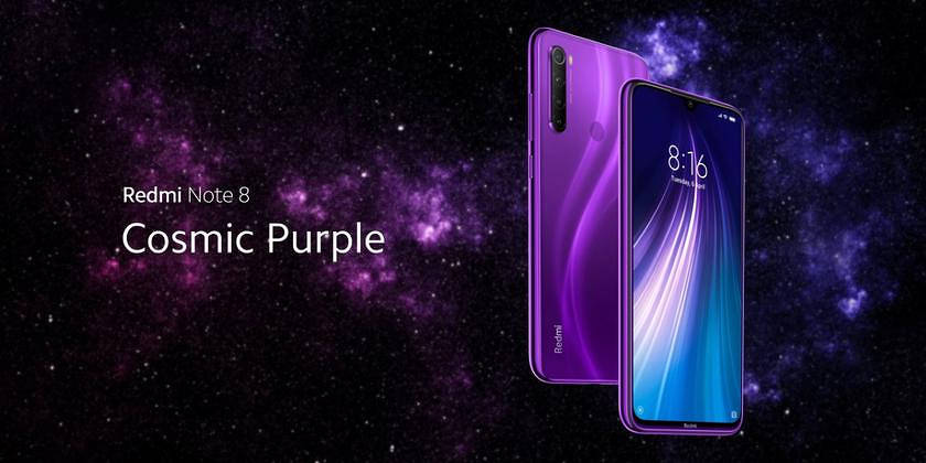 Redmi Note 8 a reçu un autre schéma de couleurs Cosmic Purple