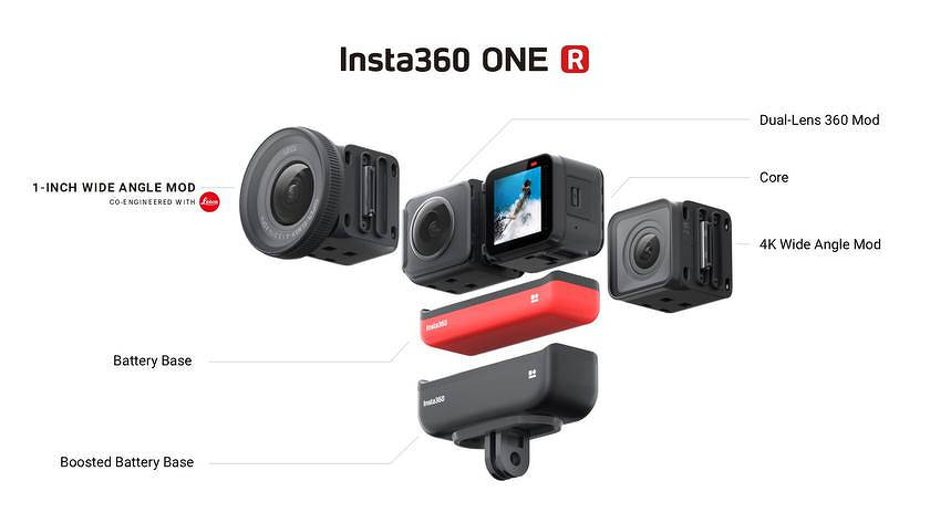 Insta360 ONE R - une nouvelle caméra d'action avec optique Leica et classe de protection IPX8