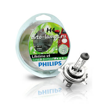 PHILIPS H4 LongLife EcoVision
