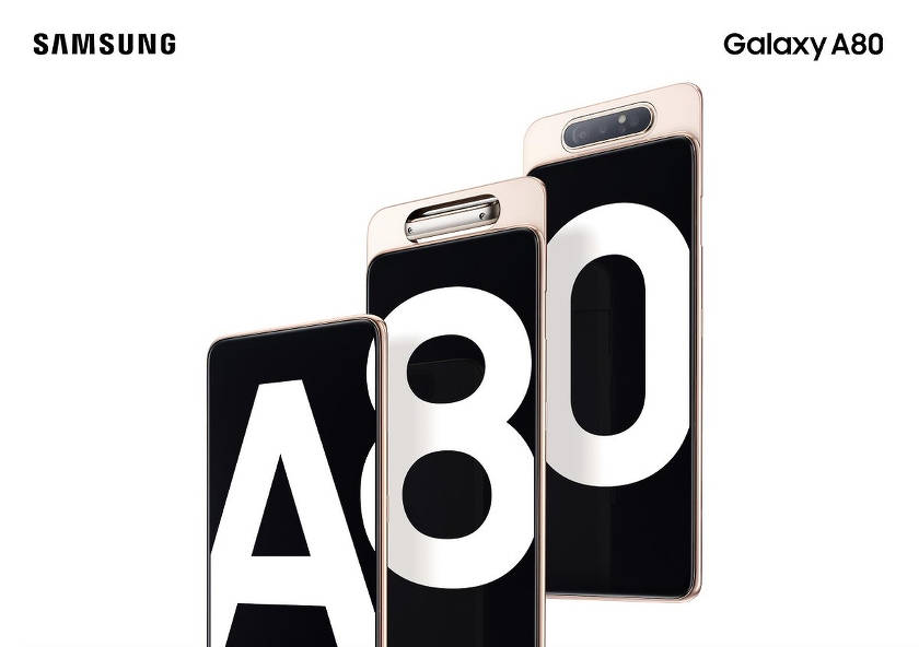 Smartphone Samsung Galaxy A80 is presented in Bangkok