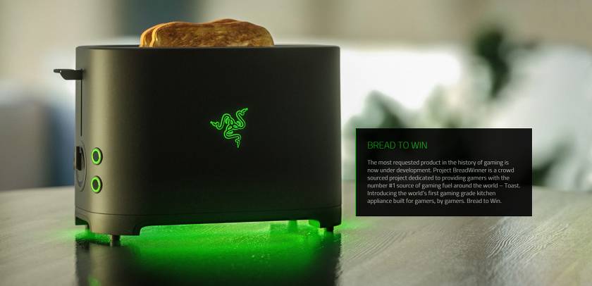 Razer a décidé de sortir un grille-pain pour le pain